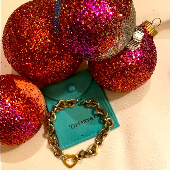 AUTHENTIC Y2K TIFFANY & CO HEART LINK BRACELET GOLD & SILVER RETIRED ⭐️⭐️⭐️⭐️⭐️ - Picture 8 of 14